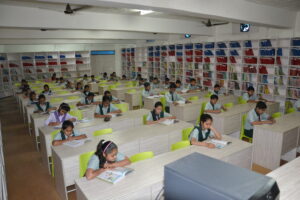 Students learning in classroom at Nosegay Public School Sri Ganganagar
